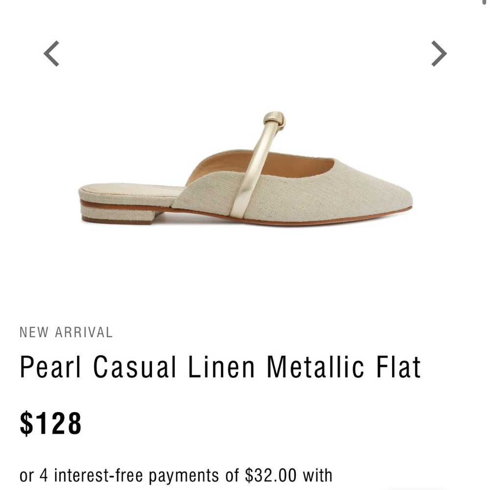 Schutz pearl casual linen flat Size 7
